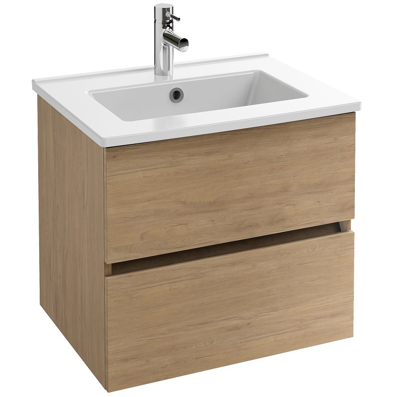 Тумба под раковину Jacob Delafon Tolbiac 60 см 2 ящика дуб давос натуральный EB2381-E75