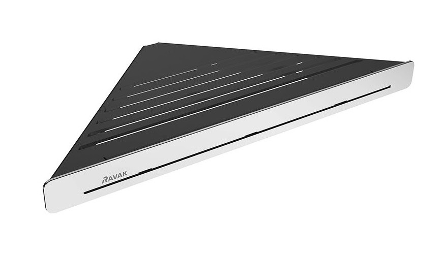 Полка угловая Ravak SLIM C черный/хром X07P576