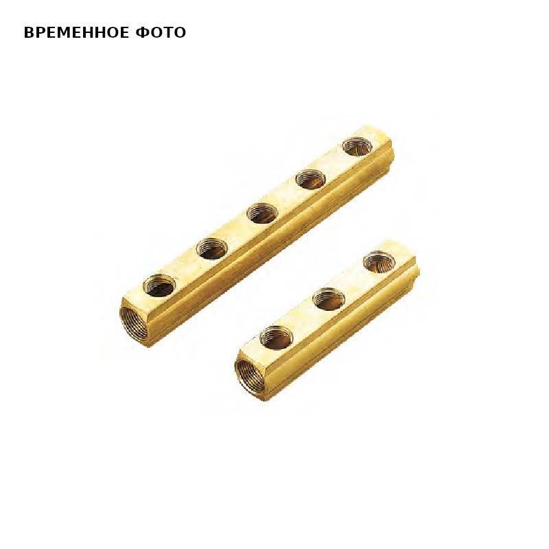 Коллектор магистральный Tiemme 3/4х1/2 2 выхода ВВ 50 мм с отверстием 3/8 1970026