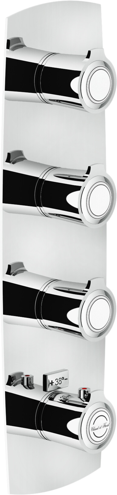 Смеситель термостатический для ванны TopZero Sofi 3 выхода внешняя часть SI98103CR