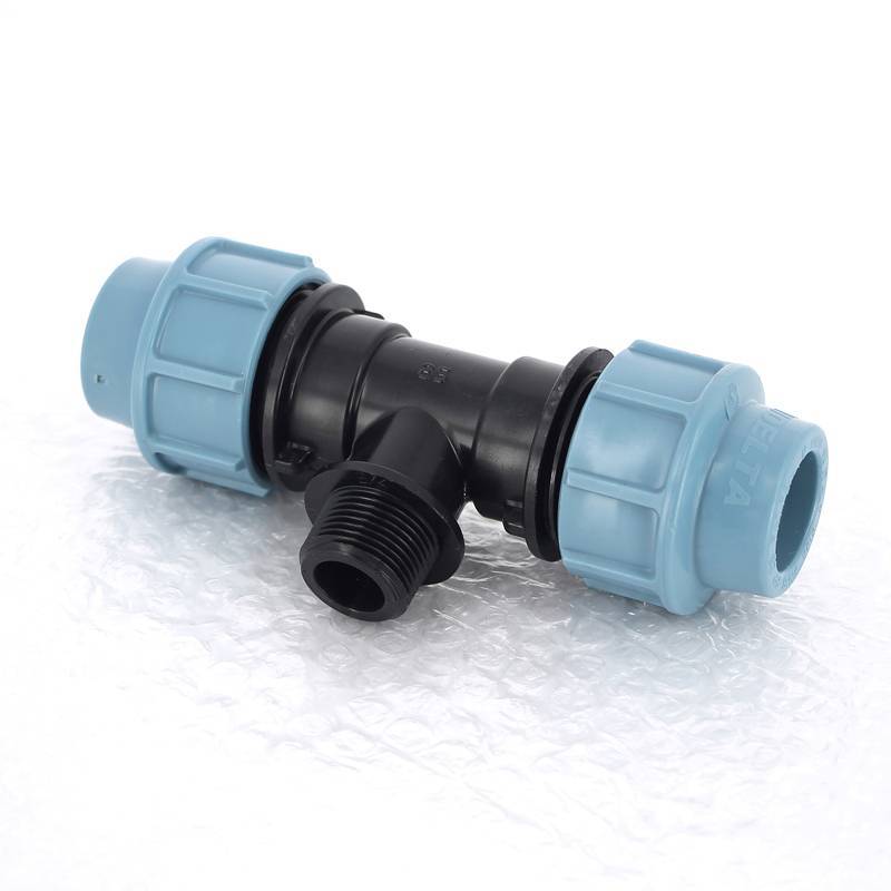 Тройник компрессионный Unidelta ПНД 25x3/4 наружная резьба 1010025003