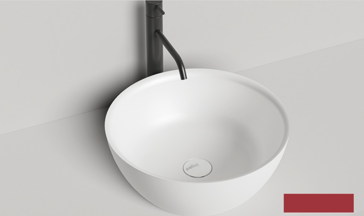 Раковина накладная Salini ALDA 02 425x425x155 мм глянцевая RAL 3003 1102110GFRAL3003