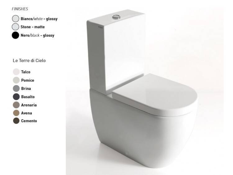 Унитаз напольный Cielo Smile Mini 340x620x420 мм Basalto SMVMRBA