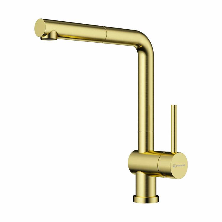 Смеситель для кухни OMOIKIRI Akashi-S с выдвижным изливом светлое золото 4994263