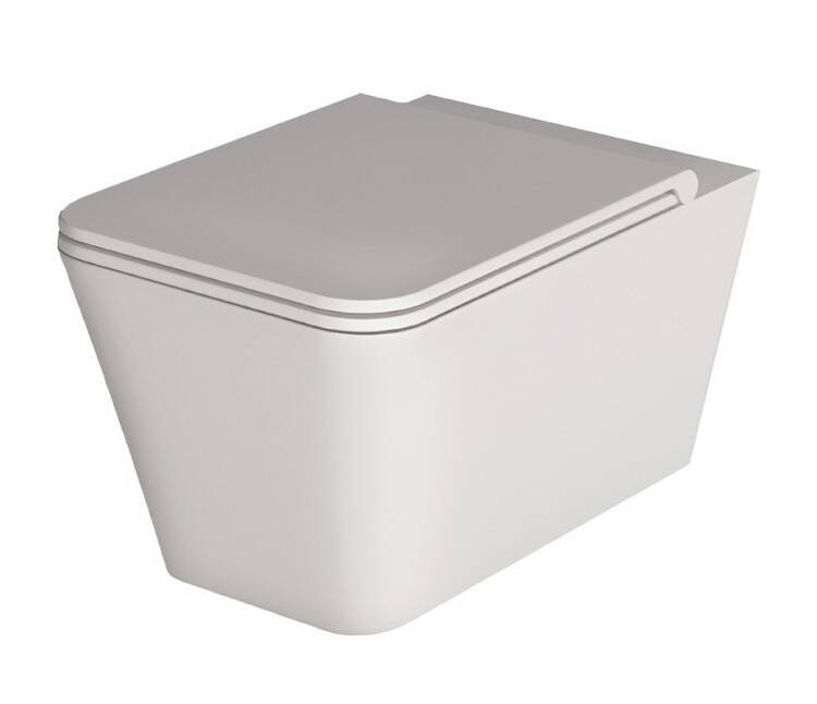 Унитаз подвесной безободковый Alice Hide Square 350х550 мм Aliglaze белый 31210101