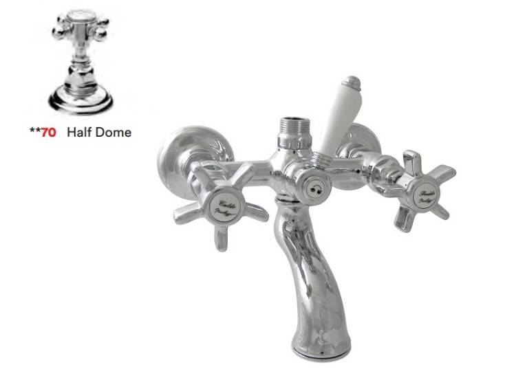 Смеситель для ванны и душа Nicolazzi Half Dome хром 1400CR70