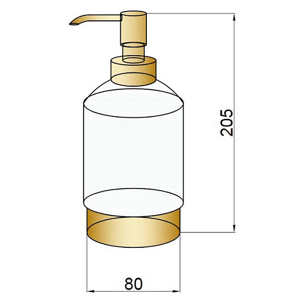 Дозатор для жидкого мыла Boheme настольный латунь/хрусталь хром 10223