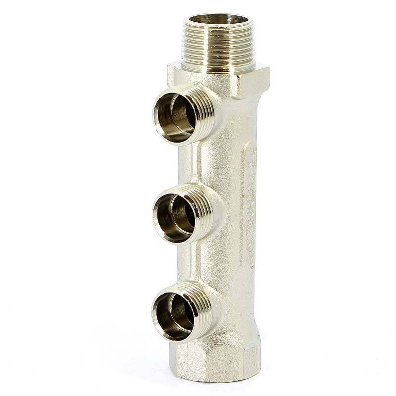 Коллектор никелированный TIEMME 3/4 НВ 2 выхода 1/2 В 36 мм 1910071