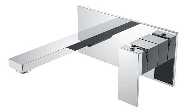 Смеситель для раковины настенный Boheme Qubic хром 475-CR