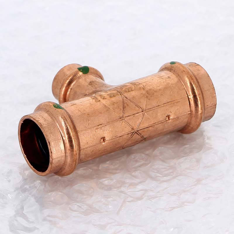 Тройник пресс медный Viega Profipress 22x15x22 мм 292027