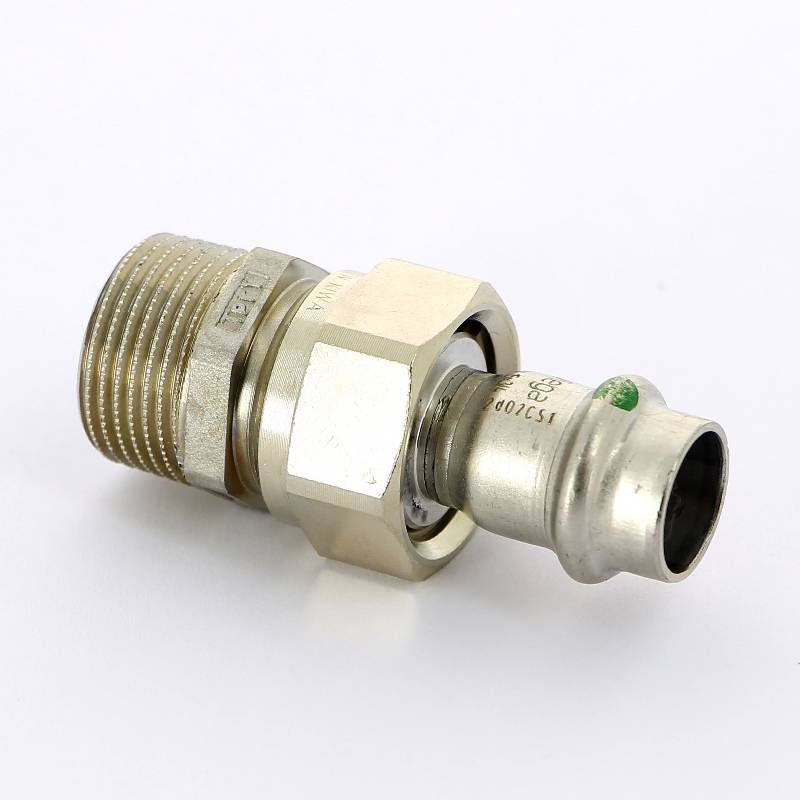 Муфта разъемная Viega Sanpress Inox 15x3/4 пресс-НР нержавеющая сталь 438265