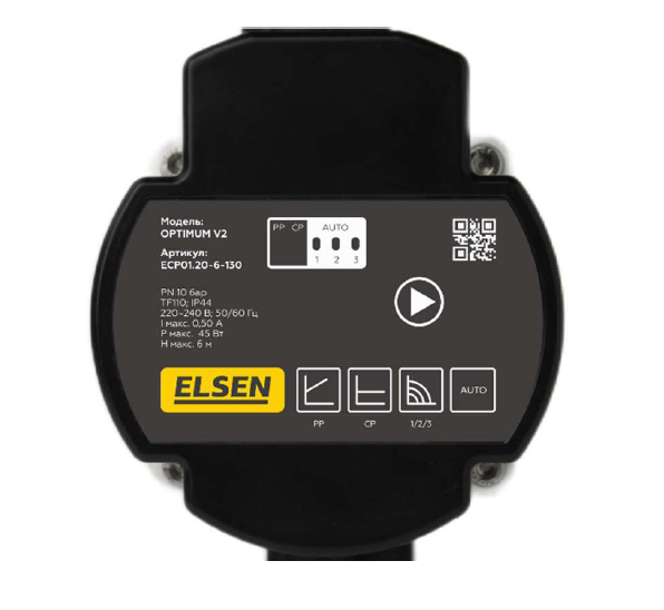 Насос циркуляционный ELSEN Optimum V2 DN32 6 м 180 мм ECP01326180