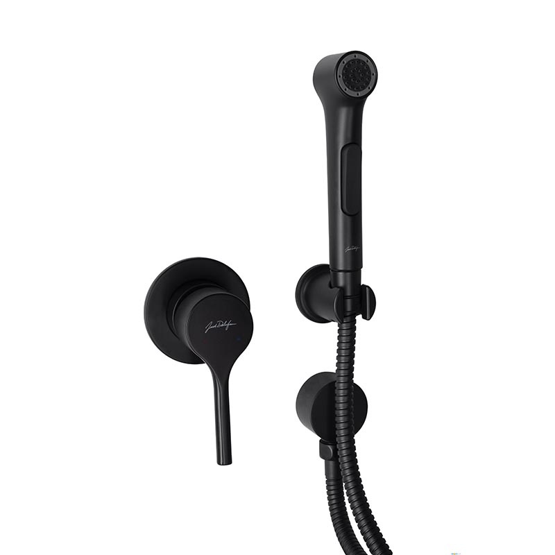 Смеситель с гигиеническим душем Jacob Delafon Elate матовый черный E24610-BL