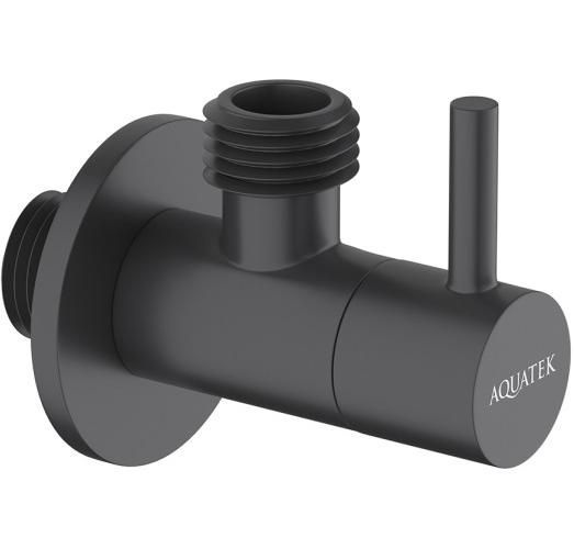 Угловой переходник Aquatek матовый черный AQ2452MB