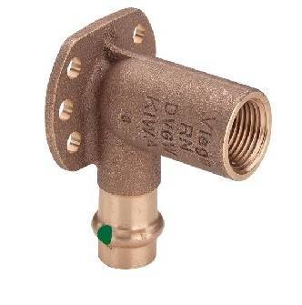 Водорозетка Viega Sanpress 15x1/2 ВР 45 мм бронза 116552