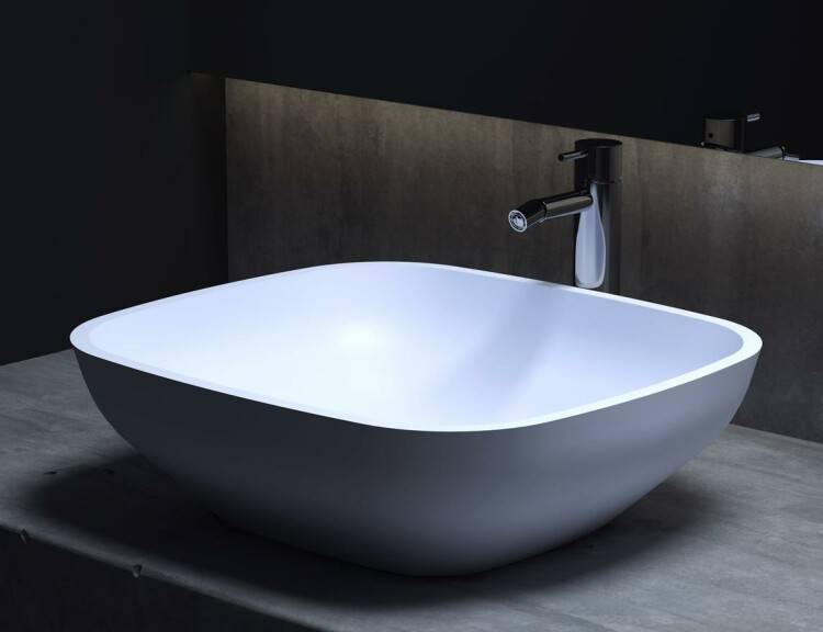 Раковина накладная Salini Gloria 495х445х150 мм белый матовый 1102208M