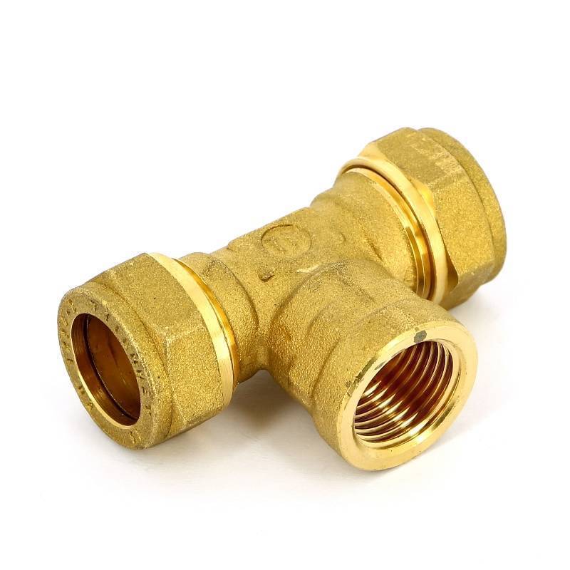 Тройник обжимной Tiemme 18х1/2х18 мм внутренняя резьба 1100071