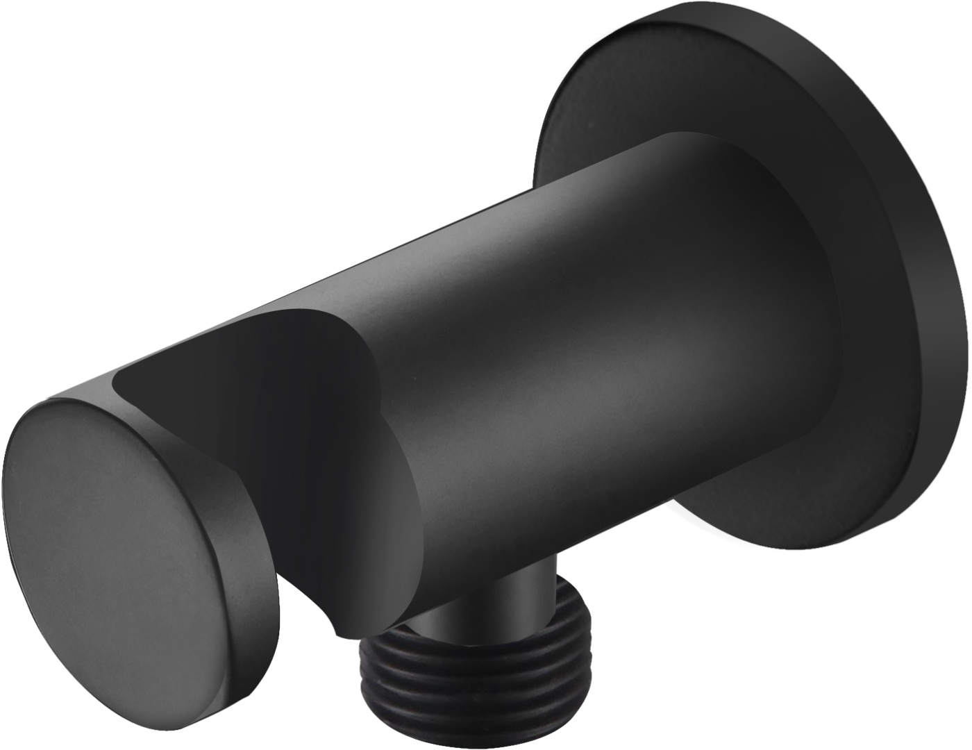 Шланговое подсоединение с держателем душа Aquatek матовый черный AQ2455MB