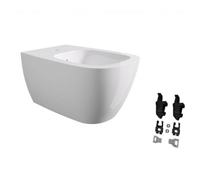 Биде подвесное Ceramica Alice Wunder 360x530x285 мм с набором креплений белый 45010101SET