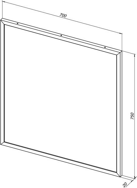 Зеркало Allen Brau Priority 70 см серебро 1.31014.02