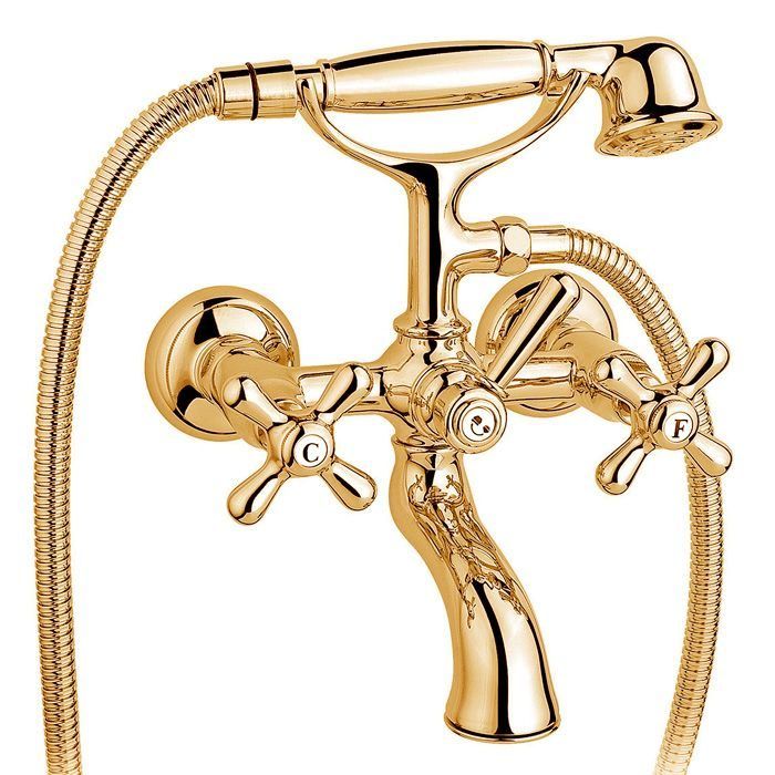 Смеситель для ванны и душа Nicolazzi Nuova Brenta двухвентильный Gold Brass 2501GB