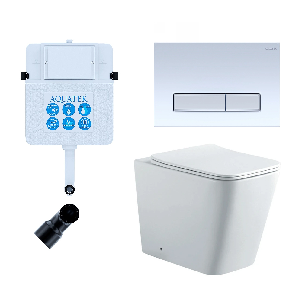 Комплект 3 в 1 AQUATEK Либра N (бачок INS-0000019, кнопка KDI-0000030, унитаз AQ1908N-00, сиденье soft-close) ЛИБРА N-030