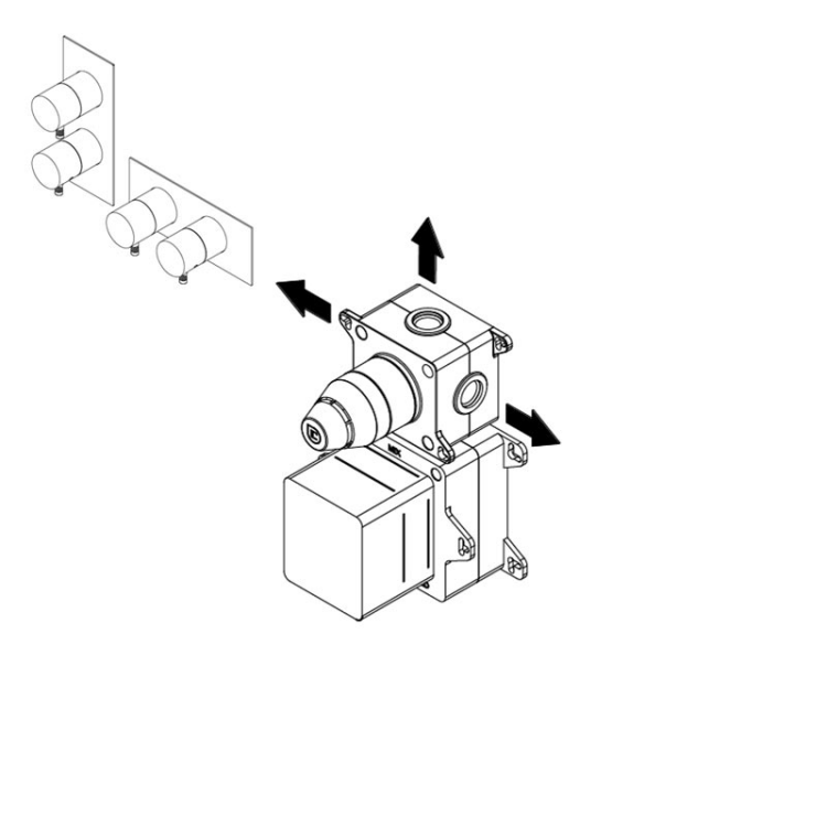 Внутренняя часть термостатического смесителя для душа Ritmonio PM0030K