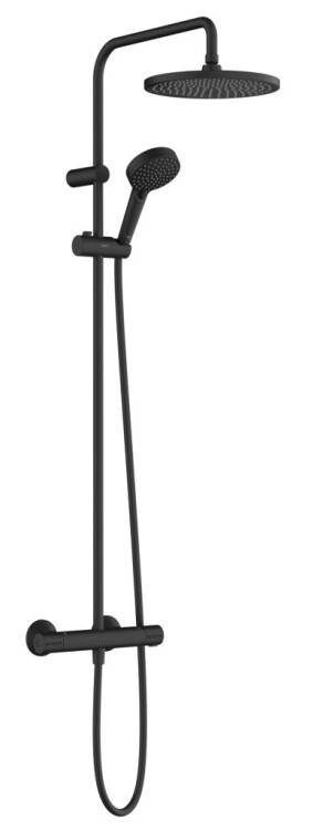Душевая система с термостатом hansgrohe Vernis Blend Showerpipe 240 матовый черный 26426670