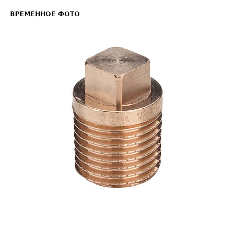 Заглушка Viega 1 1/2 НР с квадратом бронза 268190