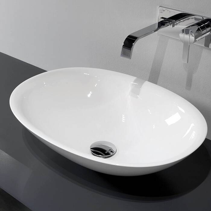 Раковина накладная Antonio Lupi Servo 630х450х150 мм белый SERVOMOOD63Bianco