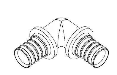 Угольник 90° REHAU RAUTITAN MX 16 мм латунь 11080211001