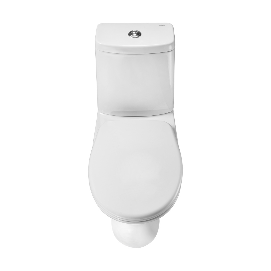 Унитаз-компакт Sanita Грация белый 2-режимный сиденье полипропилен горизонтальный выпуск 1.P210.3.S00.00B.F