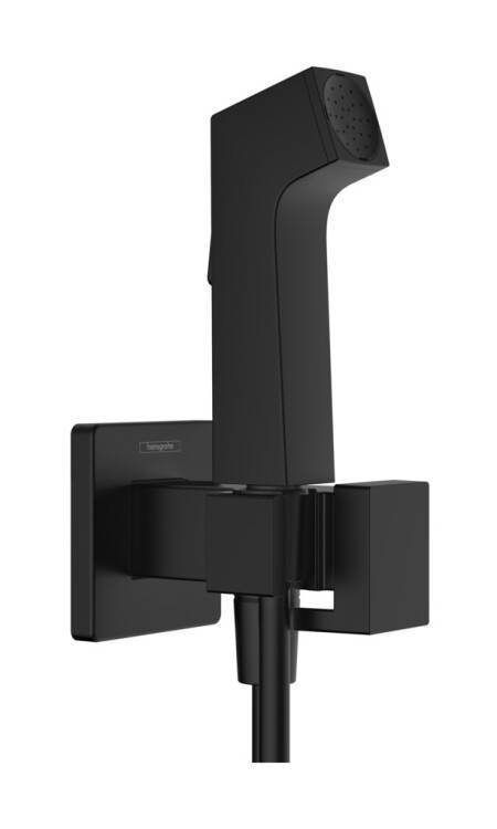 Комплект для гигиенического душа Hansgrohe Bidette 1jet E со шлангом и держателем матовый черный 29233670