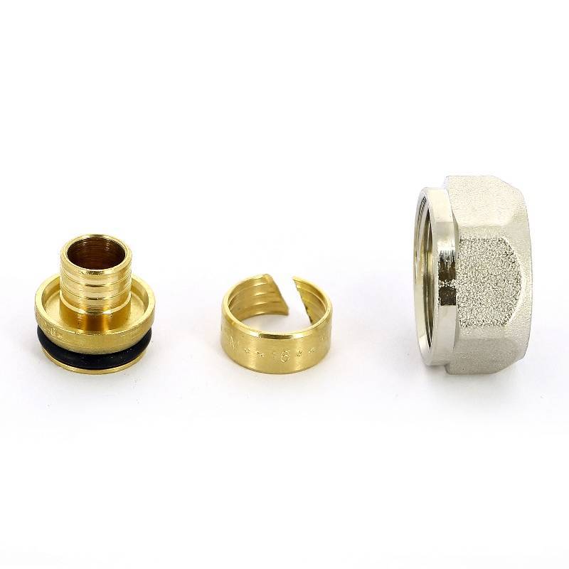 Соединитель для PEX-трубы обжимной Tiemme 16x2.0-3/4 EK 1440011