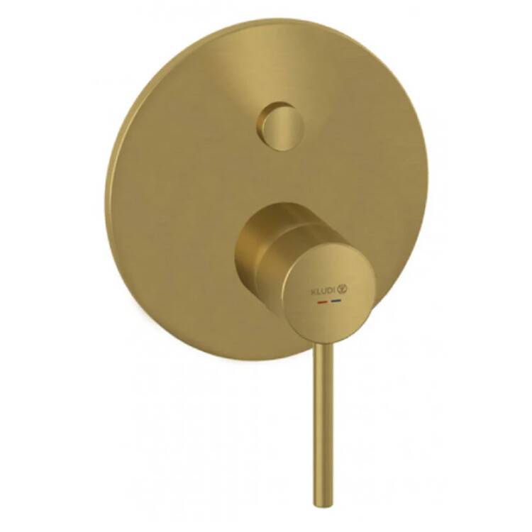 Смеситель для душа Kludi BOZZ встраиваемый с переключателем золото брашированное 38659N076