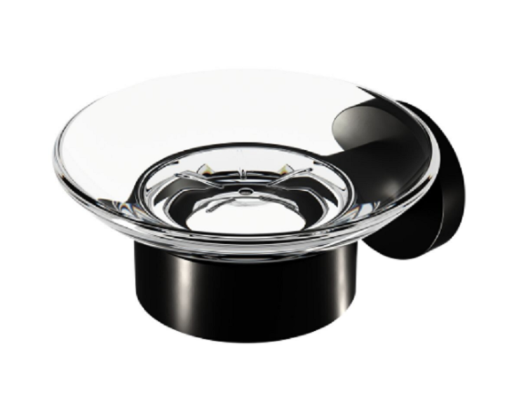 Мыльница Geesa Nemox 106x124x58 мм черный матовый 91650306