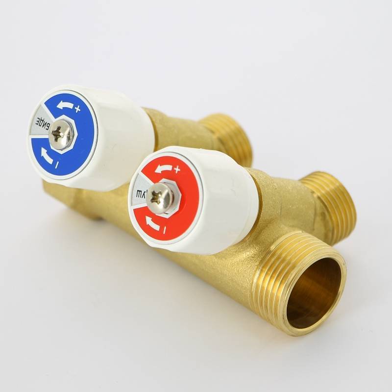 Коллектор с вентилями Uni-Fitt 3/4 2 выхода 1/2 40 мм 400G3220