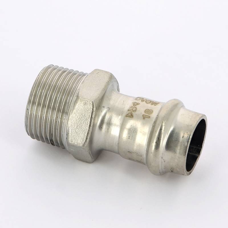 Муфта с наружной резьбой пресс IBP >B< Press Inox 18x3/4 нержавеющая сталь PS4243G0180600