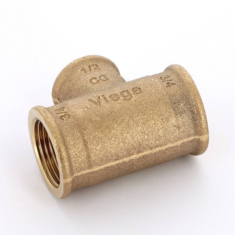 Тройник бронзовый Viega 3/4x1/2x3/4 ВР-ВР-ВР 264468