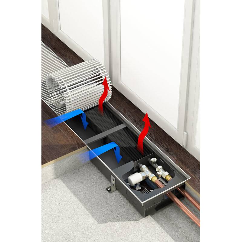 Внутрипольный конвектор Varmann Ntherm 230x90x1800 мм N 230.90.1800 RR U EV1