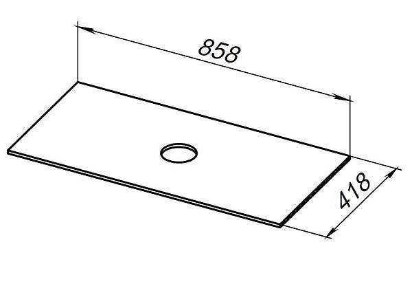 Столешница Allen Brau Liberty 85.8x41.8x1 см бежевая 1.33008.B-S