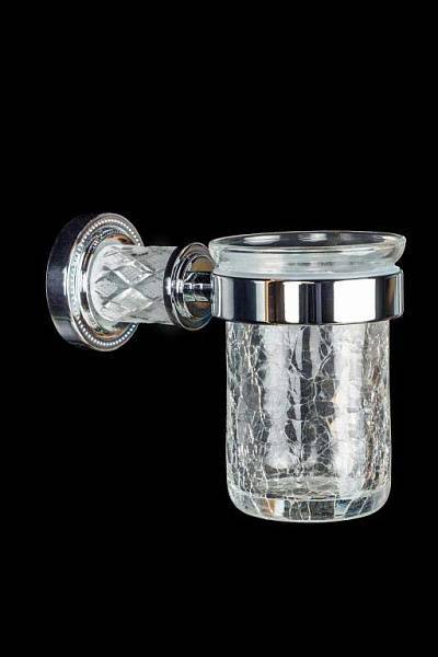 Стакан для зубных щеток подвесной Boheme Murano Cristal хром 10904-CRST-CH