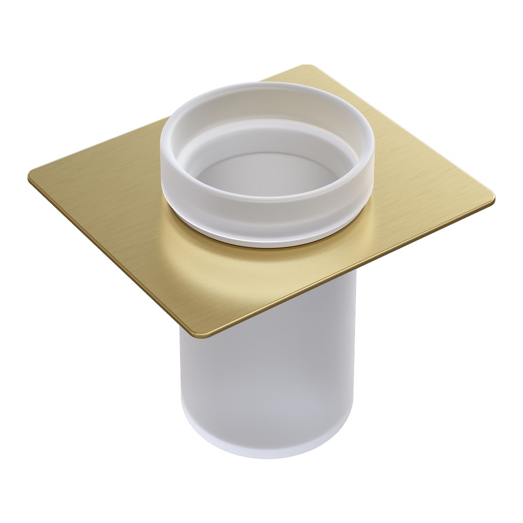 Стакан для зубных щеток подвесной Boheme Space стеклянный матовое золото 10966-MG-TUM