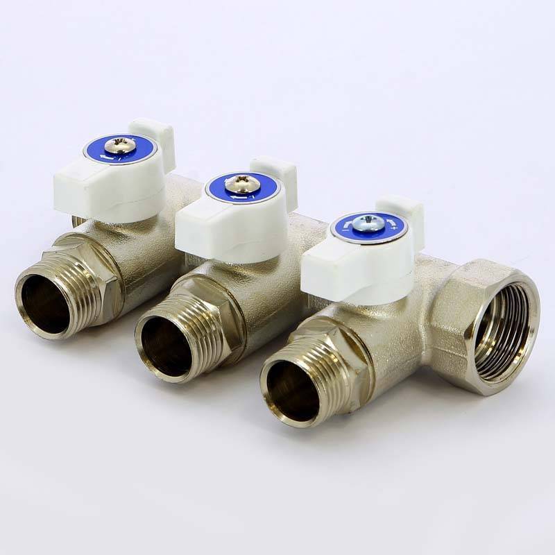 Коллектор с шаровыми кранами Uni-Fitt 3/4х1/2 3 выхода 40 мм 420N3230