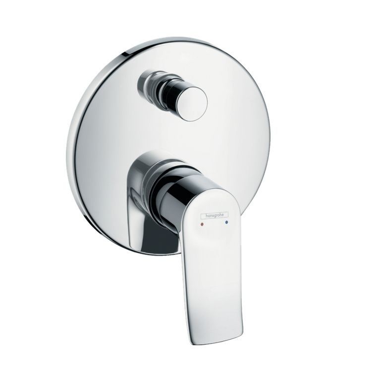 Смеситель для ванны Hansgrohe Metris однорычажный наружная часть хром 31487000