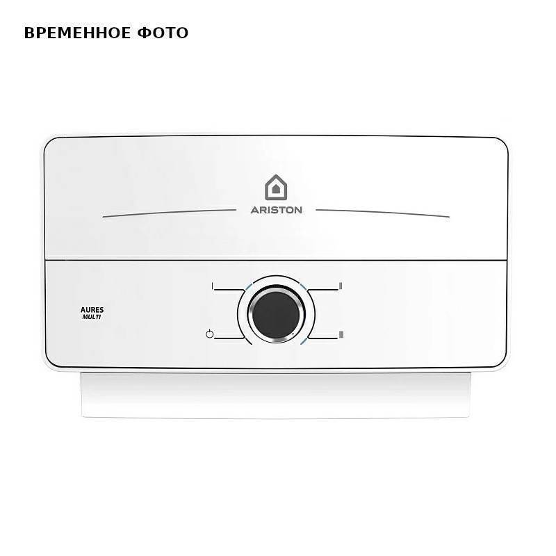 Водонагреватель проточный Ariston AURES M 6 WH 6 кВт белый 3195579