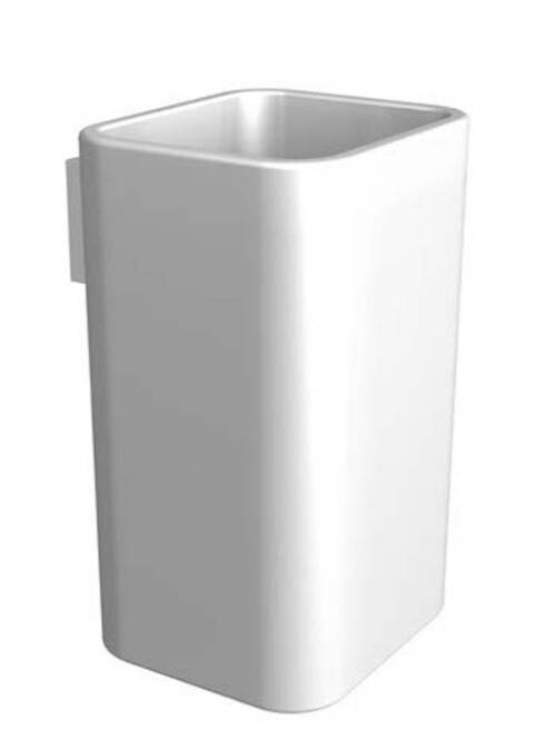 Стакан настольный Bertocci Cento 80х80х130 мм хром белый 14485000000