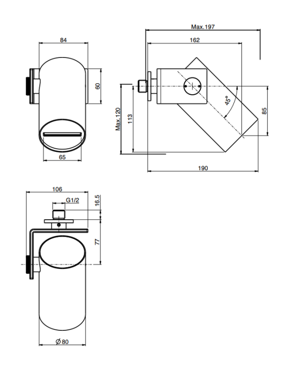 Верхний душ FIMA Carlo Frattini Showerhead 80x80 мм настенный каскад золото брашированное F5919OS