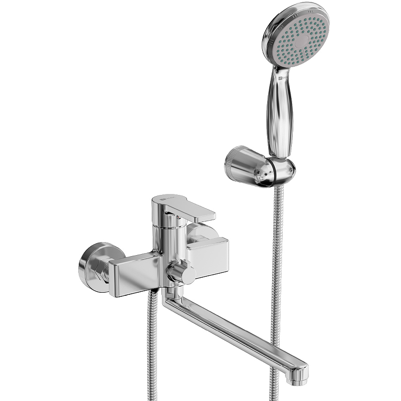 Смеситель универсальный Lemark Aura с плоским изливом 300 мм хром LM0651CH