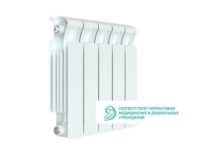 Радиатор биметаллический RIFAR Monolit 350 5 секций боковое подключение Белый 11477